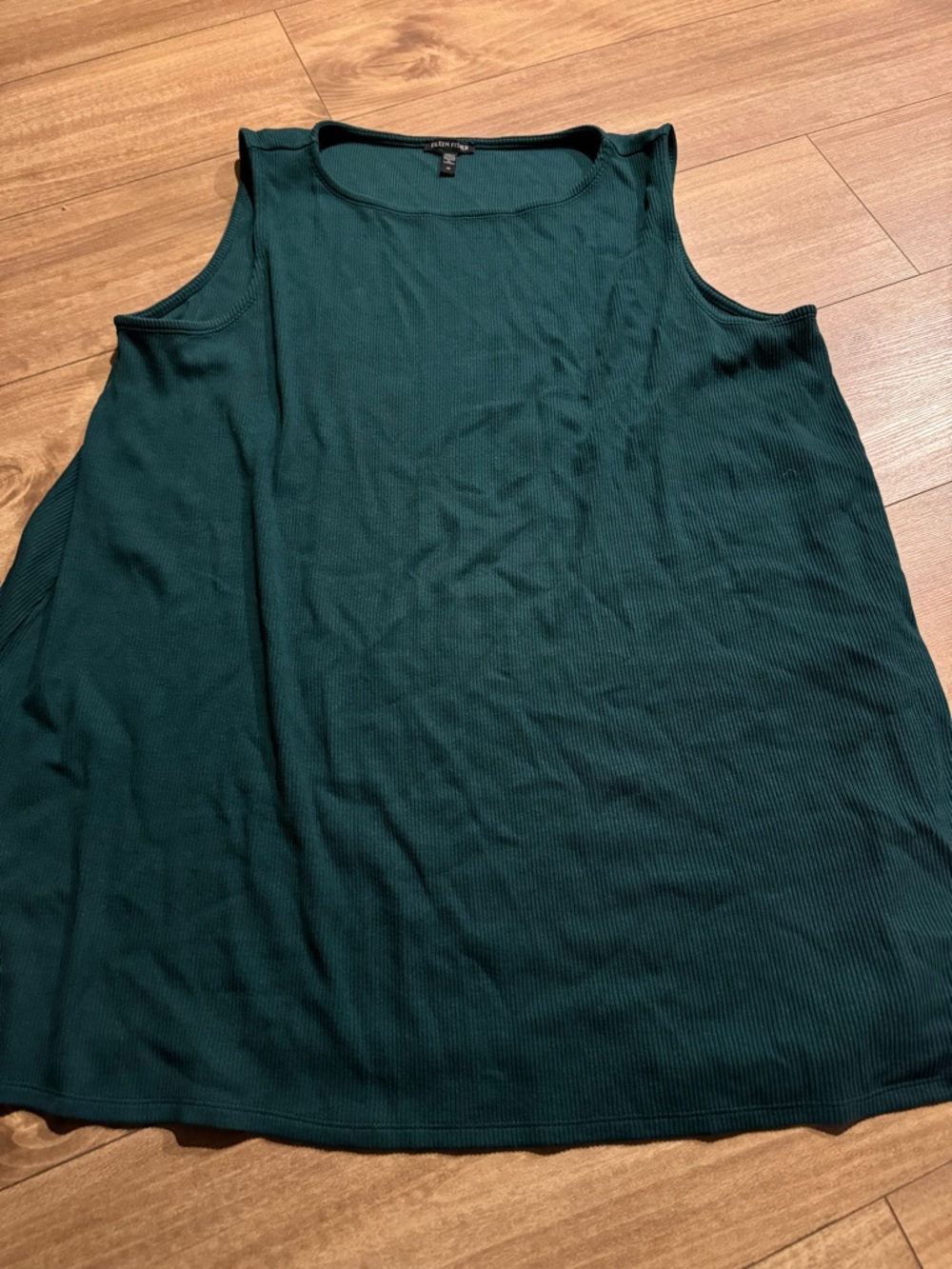 Basic Ribbed Tank Top - Forest Green Eileen Fischer